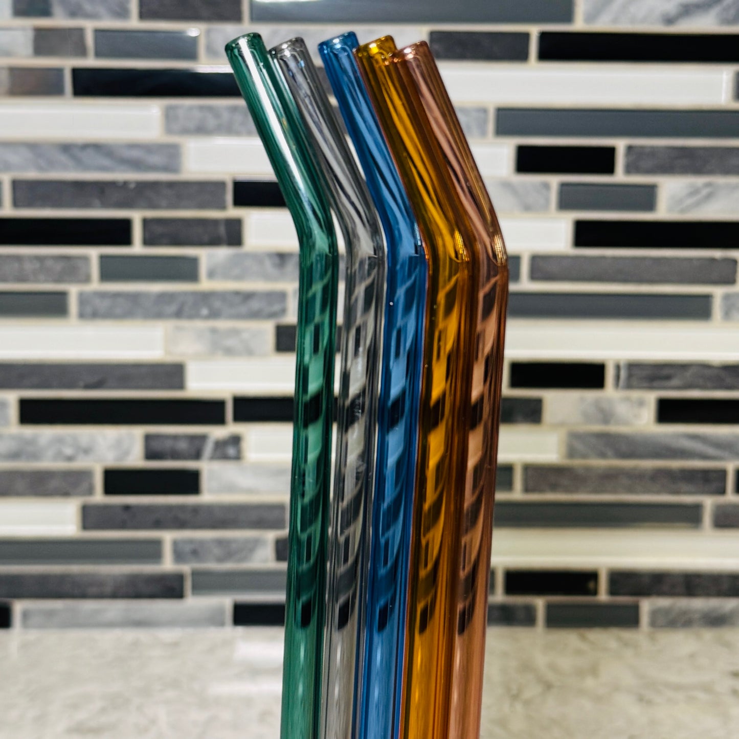 COLORED GLASS STRAWS